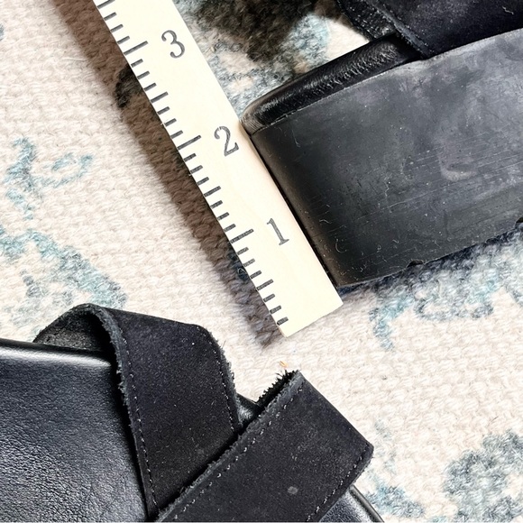 Arche Leather Black Strappy Wedge Sandals - Picture 5 of 8